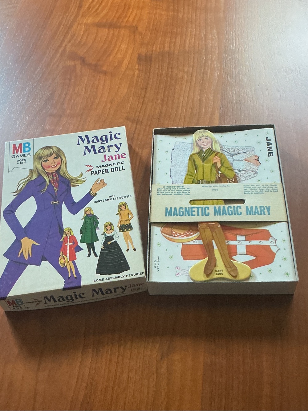 Magic Mary Jane Magnetic Paper Doll - Milton Bradley vintage